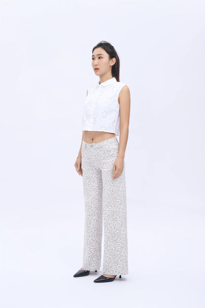 MA MID-LOW Rise Stretchy Baggy Jeans Wide Leg for Women