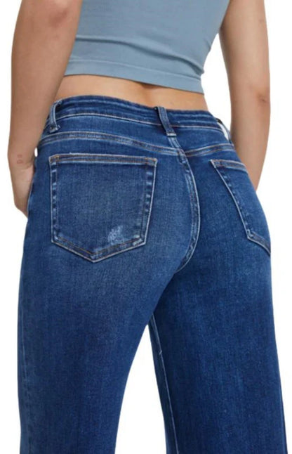 MA MID-LOW Rise Stretchy Baggy Jeans Wide Leg for Women